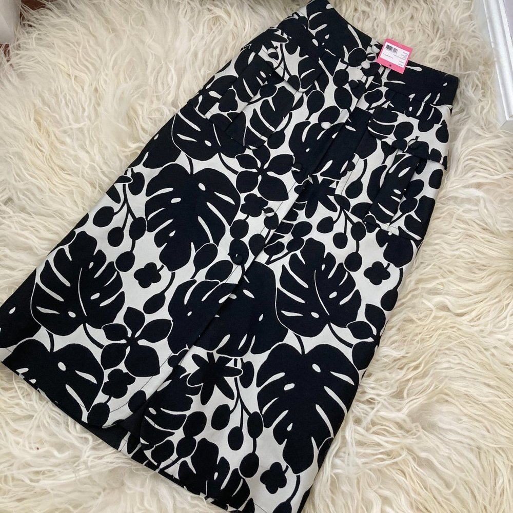 Kate Spade Monstera Grove Jacquard Skirt - Picture 2 of 12